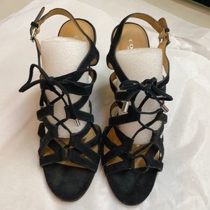 Coach wedge strappy heels, size 9.5